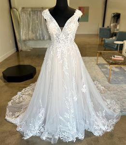 2023 Nov Arabisch Aso Ebi Plus Size Elfenbein Meerjungfrau Hochzeitskleid Strand Spitze A-Linie rückenfreie Brautkleider Kleider ZJ202