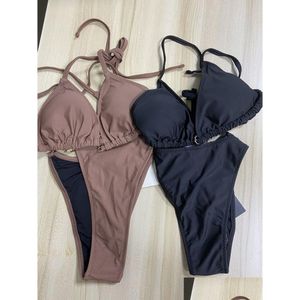 Swim Wear Y Women Summer Swimwear Bikini Set Bra Triangle Suit Swimsuit Bathing Swimming Drop Delivery Sports Outdoors Water Dh8Wz