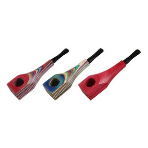 Latest Colorful Natural Wooden Pipes Portable Dry Herb Tobacco Filter Mini Smoking Handpipes Straight Rod Innovative Cigarette Holder Wood Tube DHL