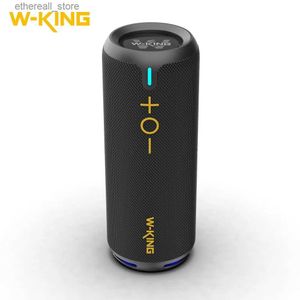 Cell Phone Speakers W-KING D320 IPX7 Waterproof Super Bass 30W Powerful Outdoor Music Column Wireles Bluetooth Speaker for Camping and Bike Q231117