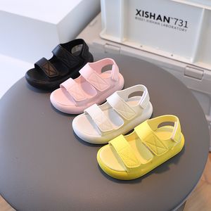 Sandaler Baby Sandals for Girl Children's Clogs Summer Korean Candy Color Girls 'Soft Sole Boys Beach Toddler Born Footwears 230417