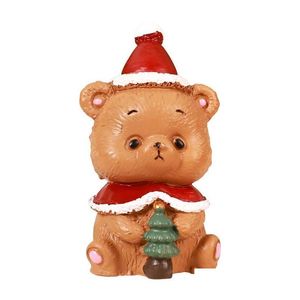 クリスマスデコレーション樹脂家族小動物装飾品クリエイティブホームデコレーションミニクリスマスツリーオールドマンギフトドロップデリバリーホームdhzkw