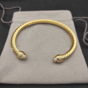 Top Bangle Jewelry Bracciale intrecciato in acciaio inossidabile Braccialetti in filo metallico per le donne che vendono polsini aperti antichi