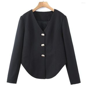 OuterWear 4xl Plus Size Blazer Women 2023 Spring National Style Butt