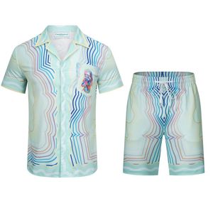 Casablancas Set Men Traccettatura set Casablanc Shirt Casa Blanca Men Casablanca Shorts Shorts e magliette set maschile Set Fashion Holiday Coup