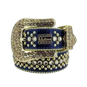 Bb Simon Belts Top Quality Luxury Belt Belt Belts for Men Women Shiny diamond on Black Blue white multicolour with bling rhinestones as gift