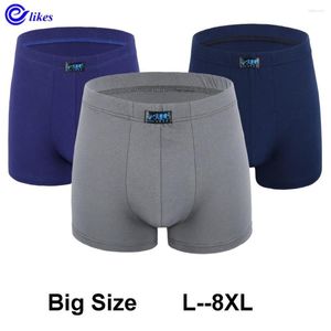 Unterhose Mode Unterwäsche Herren Baumwolle Hochhaus Boxer Herrenhose für Cuecas Plus Big Size Boxershorts Herren 6XL 7XL 8XL