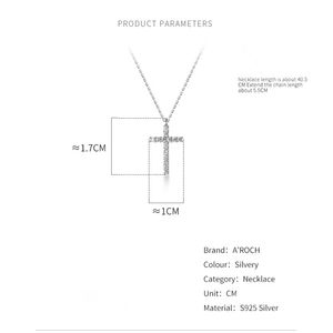 S925 실버 한국 에디션 개인화 된 트렌디 다이아몬드 크로스 펜던트 목걸이 매력 달콤한 칼라 체인 D6495 513