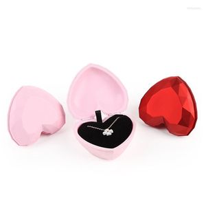 Bolsas de joalheria Love Heart Music Ring Box Girls Clockwork Mechanism de Natal Colar de Jóias de Jóias Caso de Armazenamento Decoração de Casa