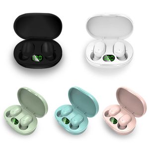 Çok Renkli E6S TWS Kulaklık Bluetooth V5.0 HIFI SES EARLARI LED Dijital Ekran Spor Fitness Kulaklıkları ile Otomatik Eşleştirme Günlük Su Geçirmez