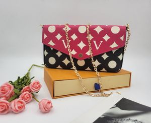 Fashion designer womens shoulder bags luxury Pochette Felicie handbags top-quality flower letter leather chain crossbody ladies Empreinte purses with box #359