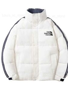 Мужские куртки 2023 Белый гусиный пуховик с хлопковой подкладкой, мужской пуховик большого размера для зимы, холода и ветра, корейская версия, пуховик для пары, костюм для хлеба M-5X T231117