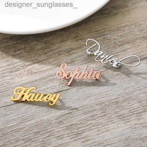 Pins Brooches Stainless Steel Custom Name Brooches Personalized Date Lel Pin Wedding Jewelry For Women Men Fashion Accessories Birtay GiftL231117