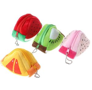 Children Coin purses Portable Cute Plush Coin Purse Mini wallet Watermelon Orange Fruit Small Zipper Money Wallet Child Birthday Gift