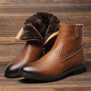 Boots Men Winter Boots Vintage Ankle Warm Men's Winter Shoes #5278 231116