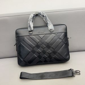 Evrak çantası tasarımcı çanta lüks dizüstü bilgisayar çanta şerit düz renk tasarım büyük kapasiteli deri çıtayı iş erkekleri çanta Noel lojistik teslimat toz çanta iyi