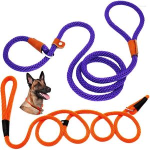 Dog Collars Slip Lead Leash Heavy Duty Adjustable Leashes Strong Mountain Climbing Rope No Pull Training