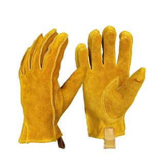 5本の指の手袋ゼロ本物の牛皮夏防風スポーツ屋外オートバイサイクリング保護防風断熱キャンプGuantes Moto Gloves 231117