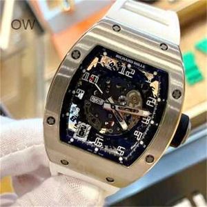Richardmill Watches Rmseries Swiss En İyi Kol saatleri Yaptı Erkekler Mens Watch RM010 Otomatik Mekanik Platin Tam İçi Boş WN-QTVK