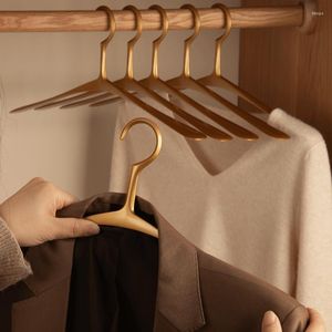 Hangers 1pc Luxury Gold Clothes Hanger Solid Aluminum Alloy Coat Clothing Display Hanging Racks Home Wardrobe Storage Organizer