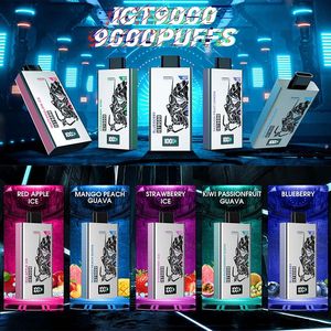 Orijinal Happ 9000 Puffs Vape Tek Kullanımlık Bar Çin E Sigara 9K Puff Einweg Vapes Vapers LED ekran ekranlı 14ml örgü bobin özel model