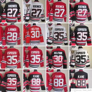 Film ccm vintage ishockey''nhl '' 27 Jeremy Roenick tröjor sydd 35 Tony Esposito 88 Patrick Kane 30 ed Belfour 28 Steve Larmer Jersey Black