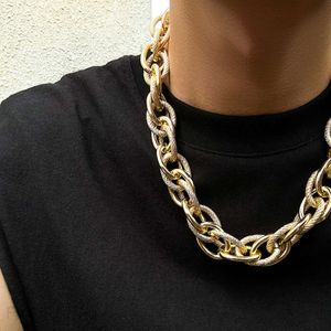 Ожерелье в стиле хип-хоп, мужская цепочка, мужские ювелирные изделия, мужские позолоченные подвески, медальоны, ожерелья, цепи для женщин, золотое ожерелье в стиле стимпанк, серебряное ожерелье