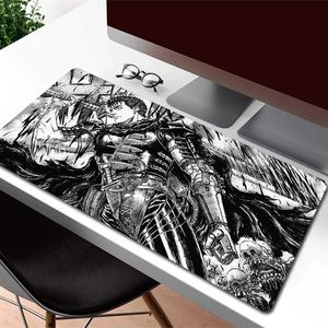 Mouse Pads Wrist Rests Berserk Mouse Mat Large Gaming Mouse Pad Non-Slip Computer Desk Mat Game Rubber Mousepad Gamer Locking Edge Accessories XXL YQ231117