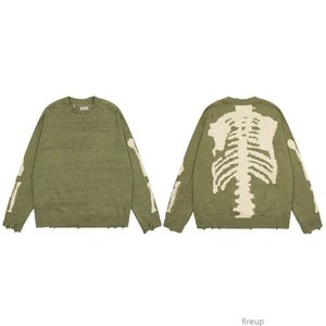 デザイナーセーターメンズセーターパーカーKapital Hirata Hiroshi's Bone Bone Green Hol