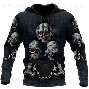 Men's Hoodies Sweatshirts Men's hoodies Devil Gothic Skull Fun Funny Leisure Pullover New Fashion Harajuku Street Jacket for Men and Women y2k T231117