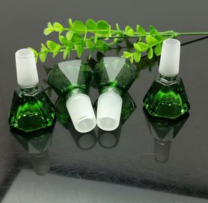 Smoking Pipe Mini Hookah glass bongs Colorful Metal Shape Green diamond glass bubble cigarette accessories