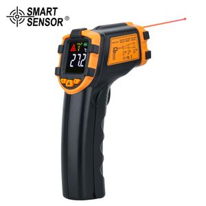 Digital infraröd termometer Laser Temperaturmätare Icke-kontakt Pyrometer Imager Hygrometer IR Termometro Färg LCD-ljuslarm