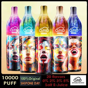 クラウドバーGRD-001 10000パフ充電式使い捨て吸血吸収14ml 10フレーバーパフ10000