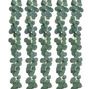 Inne impreza imprezowa impreza Joy 5pcs 1 8m sztuczny eukaliptus girland zielony winorośl faux srebrny dolara Dekorat ślubny 230414