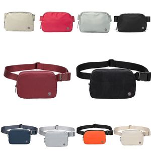 HOT Luxury lu fanny pack everywhere belt Bag designer bum chest yoga bag bumbag nylon Womens mens outdoor Fleece Shoulder Crossbody Waist Bags with brand logo