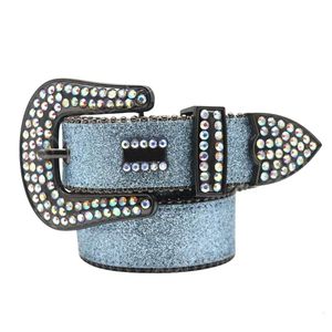 Bb Simon Belt Designer Top Quality Classic Colorant Match Men Women Belt Luxury Belt Retro Needle Colorful Buckle BeltS Crystal Diamond