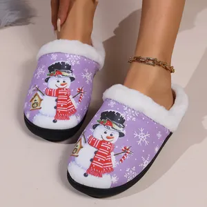 Hausschuhe Designer Weihnachten Stil Saison Mode Schneemann Schuhe Plüsch warm