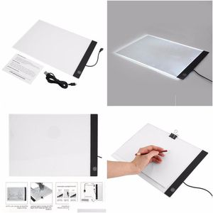 Other Keyboards Mice Inputs Digital Tablet A4 Paper Size Led Artist Thin Art Stencil Ding Board Tra-Thin Tracking Writing Light Pad Lf Dhnut