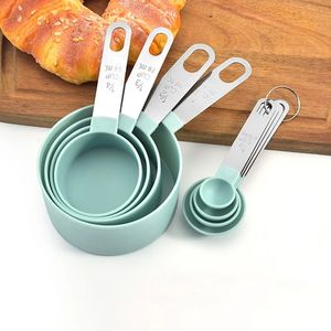 8pcss Multi Apement Spoons Измерение инструментов PP аксессуары для выпечки из нержавеющей стали/пластиковой ручки кухонные гаджеты