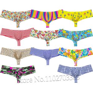 Män bryter brasilianska bikiniboxare underkläder Förbättra påse hipster stretch spandex stammar boxare