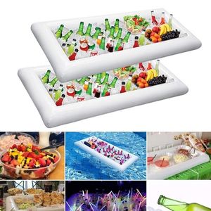 Havuz Aksesuarları Şişirilebilir Buz Büfesi Salatası Tepsiler İçecek Tutucu Soğutucu Barbekü Piknik Parti Malzemeleri FG66289Y