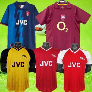 Henry Retro Vintage Klasik Futbol Gömlek Futbol Formaları Highbury Pires Reyes 20 02 03 05 06 92 93 94 95 96 98 99 Bergkamp Adams Persie Galla V. Persie 88 89 90