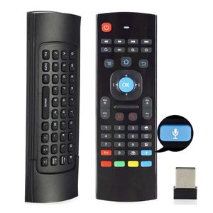 New New MX3 Air Mouse with Microphone Voice IR Learning 2.4G Wireless Mini Keyboard Remote Control For I8 C120