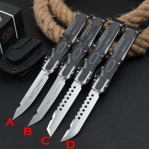 4 Styles Marfione Custom H.A.L.O VI Auto Knife Single Action Blade, Aluminium Alloy+ABS Handle, Camping Outdoor EDC Pocket Tool Tactical Combat Self-Defense Knives