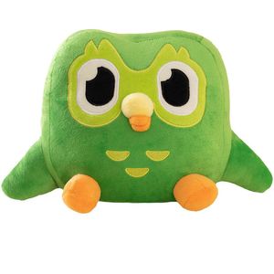 Peluş Bebekler 30cm Yeşil Duolingo Baykuş Oyuncak Duo Karikatür Anime Bebek Yumuşak Dolgulu Hayvan Çocuk Doğum Günü Hediyesi 231117