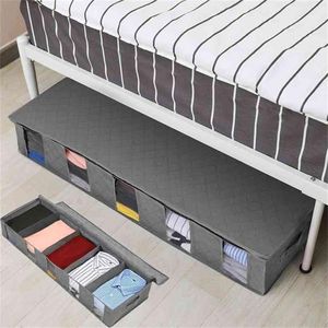 NonWoven Under Bed Storage Bag Quilt Blanket Clothes Bin Box Divider Folding Closet Organizer Clothing Container Large 210914302T