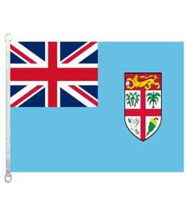 Bandeira de Fiji Banner 3X5FT90x150cm 100 Poliéster 110gsm Tecido de malha urdidura Bandeira externa 4347978