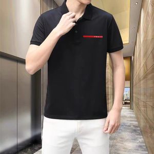 Polo mens de camisa pólo designer de moda camiseta masculina letra casual letra de algodão puro de mangas curtas homens e mulheres tops de alta qualidade de verão