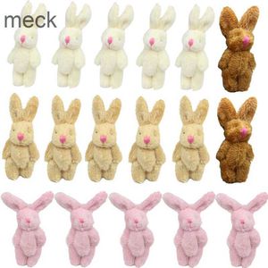 Animais de pelúcia de pelúcia 5pcs/1pc 6cm mini coelho macio coelho coelho para decoração de boneca para casas de pelúcia mini brinquedo de brinquedo coelho para coelhinho