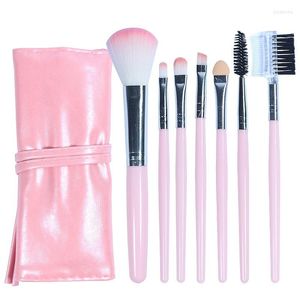 Pennelli per trucco 30 Set / lotto 7 Pz / set Multi portatile Moire Nylon Lana Pennello cosmetico Vestito PU Borsa Blush Eye Apparecchi Strumenti HA1929